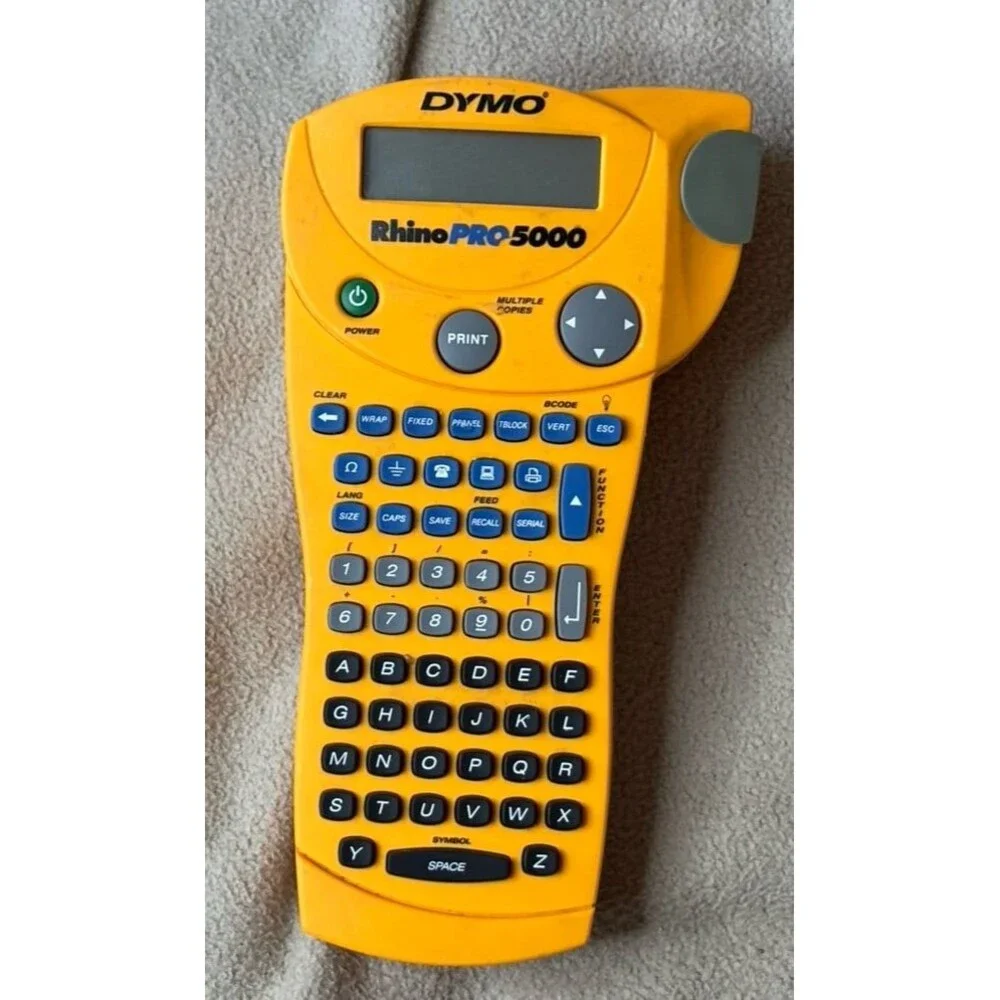 DYMO RhinoPRO 5000 Industrial Label Maker Works No Power Adapter FOR PARTS AS IS